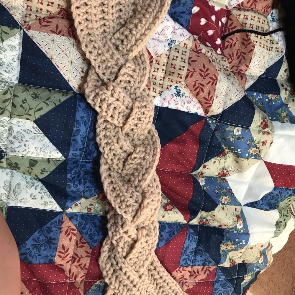Crochet braided headband